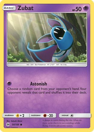 SM Base Set Zubat #54