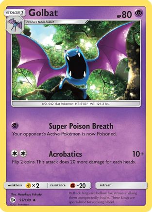 SM Base Set Golbat #55