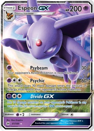 SM Base Set Espeon GX #61