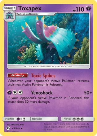 SM Base Set Toxapex #63