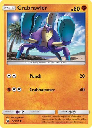 SM Base Set Crabrawler #72