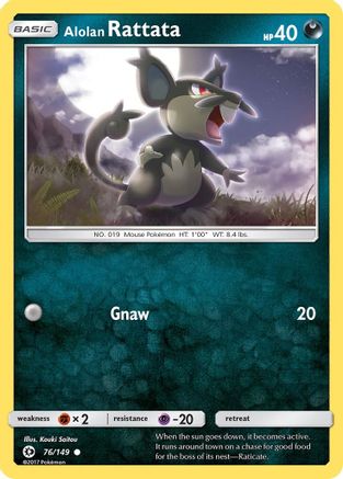 SM Base Set Alolan Rattata #76