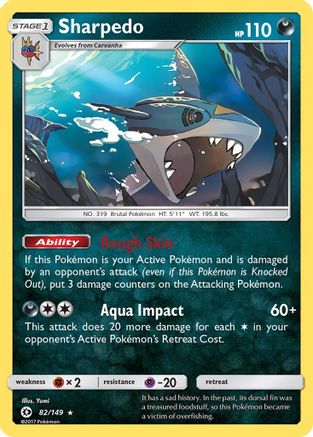 SM Base Set Sharpedo #82
