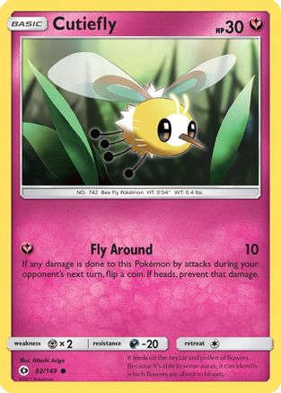 SM Base Set Cutiefly #92