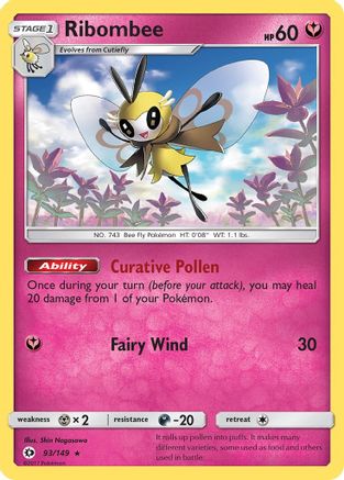 SM Base Set Ribombee #93