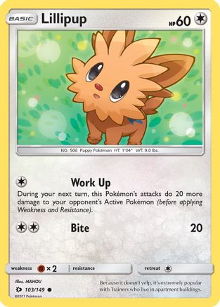 SM Base Set Lillipup #103