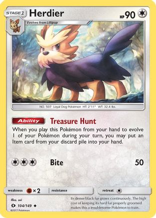 SM Base Set Herdier #104