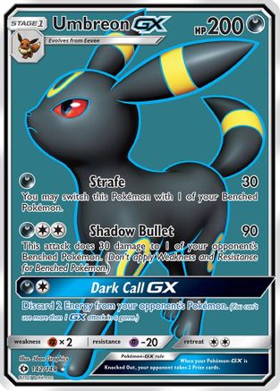 SM Base Set Umbreon GX (Full Art) #142