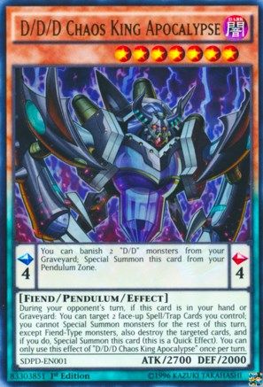 D/D/D Chaos King Apocalypse - Structure Deck: Pendulum Domination - YuGiOh