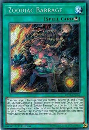 Zoodiac Barrage - Raging Tempest - YuGiOh