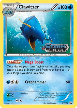 XY Promos Clawitzer (XY Steam Siege Prerelease) #XY146