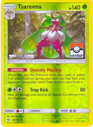 League & Championship Cards Tsareena - 20/149 (League Challenge) [2nd Place] #020