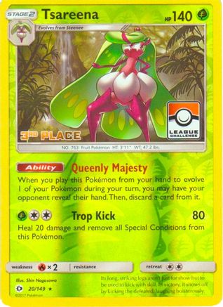 League & Championship Cards Tsareena - 20/149 (League Challenge) [3rd Place] #020