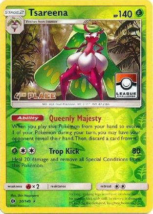 League & Championship Cards Tsareena - 20/149 (League Challenge) [4th Place] #020