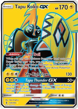 SM - Guardians Rising Tapu Koko GX (Full Art) #135