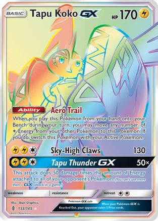 SM - Guardians Rising Tapu Koko GX (Secret) #153