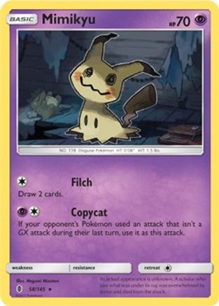 Deck Exclusives Mimikyu - 58/145 (SM Guardians Rising) #058