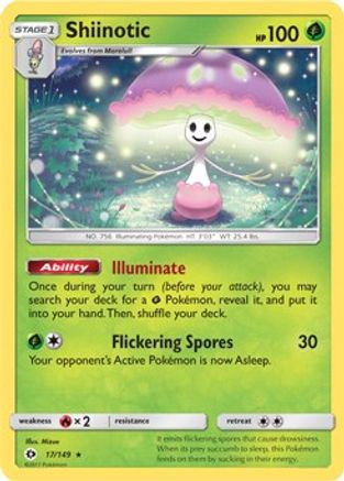 Deck Exclusives Shiinotic - 17/149 (SM Base Set) #017