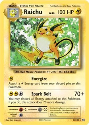 Deck Exclusives Raichu - 36/108 (XY Evolutions) #036