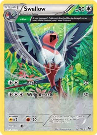 Deck Exclusives Swellow - 72/108 (XY Roaring Skies) #072