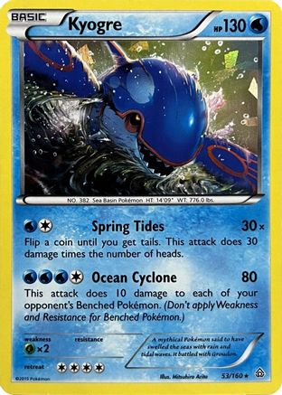 Deck Exclusives Kyogre - 53/160 (Cracked Ice Holo) #053