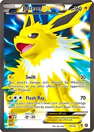 Jolteon-EX 28a Yellow A Alternate Pokémon card