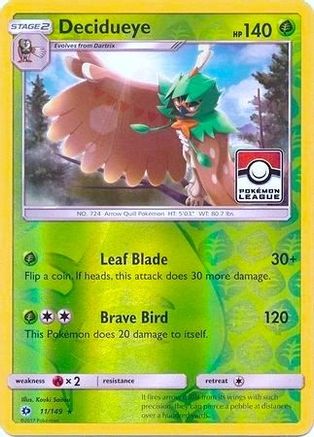 League & Championship Cards Decidueye - 11/149 (Pokemon League) #011