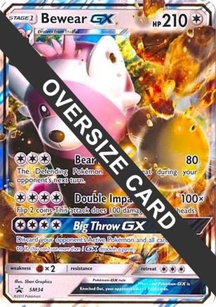 beware pokemon card Pokemon 2017 Pokemon Card Gym Tournament Bewear GX Holofoil Promo Card  #035/SM-P