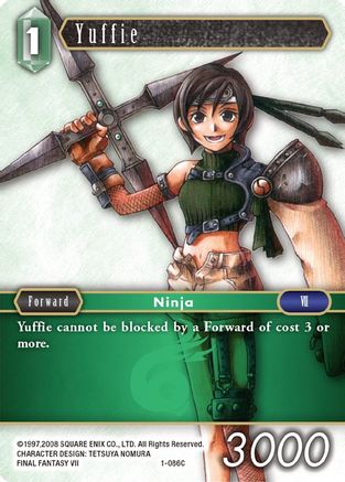 Yuffie1-085RRareWindForwardOpus 1Final Fantasy TCG 