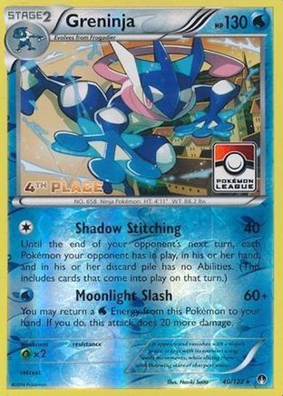 Greninja - 40/122 (Pokemon League) [4th Place] League & Championship Cards