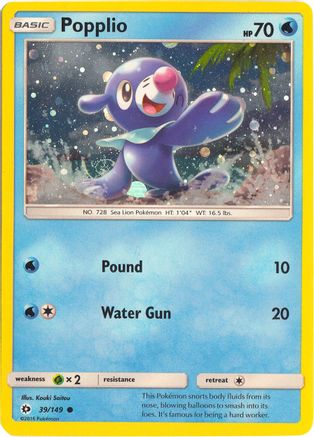 Miscellaneous Cards & Products Popplio - 39/149 (Cosmos Holo) #039