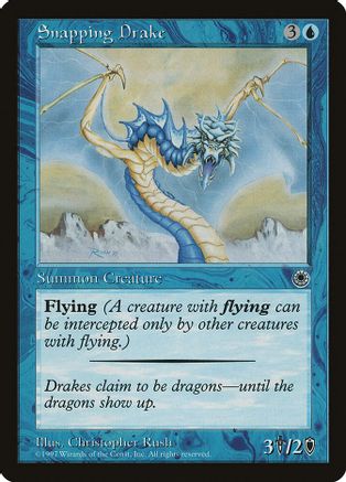 Snapping Drake (Reminder Text) - Portal - Magic: The Gathering