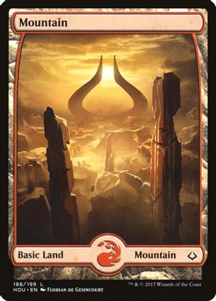 Mountain (188) - Full Art - Hour of Devastation - Magic: The Gathering