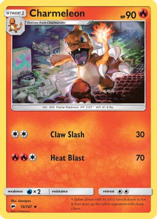 SM - Burning Shadows Charmeleon #19