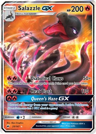 SM - Burning Shadows Salazzle GX #25