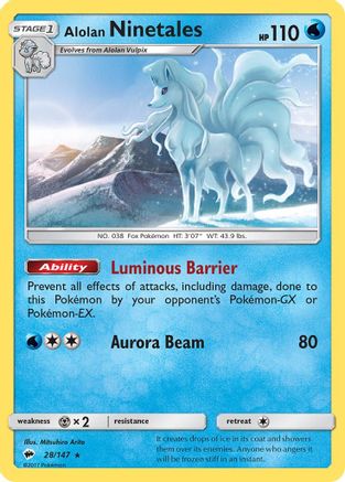 SM - Burning Shadows Alolan Ninetales #28