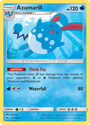 SM - Burning Shadows Azumarill #35