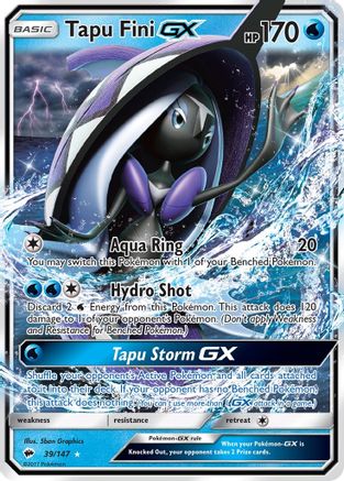 SM - Burning Shadows Tapu Fini GX #39