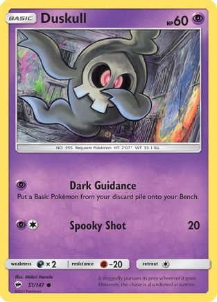 SM - Burning Shadows Duskull #51