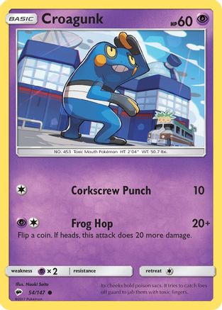 SM - Burning Shadows Croagunk #54