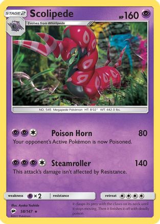 SM - Burning Shadows Scolipede #58