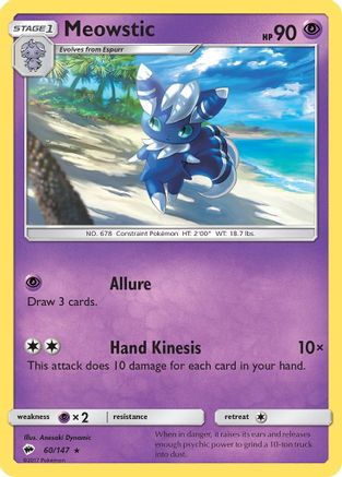 SM - Burning Shadows Meowstic #60