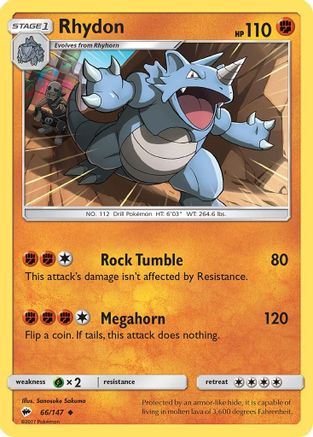 SM - Burning Shadows Rhydon #66