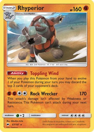 SM - Burning Shadows Rhyperior #67