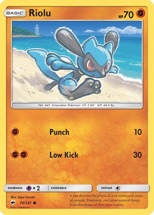 SM - Burning Shadows Riolu #70