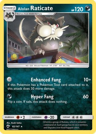 SM - Burning Shadows Alolan Raticate #82