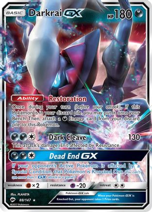 Darkrai GX - SM - Burning Shadows - Pokemon