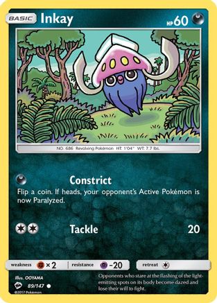 SM - Burning Shadows Inkay #89