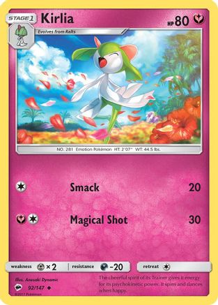 SM - Burning Shadows Kirlia #92