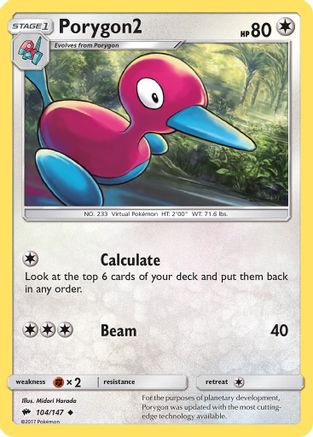SM - Burning Shadows Porygon2 #104